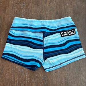 Savage barbell booty shorts